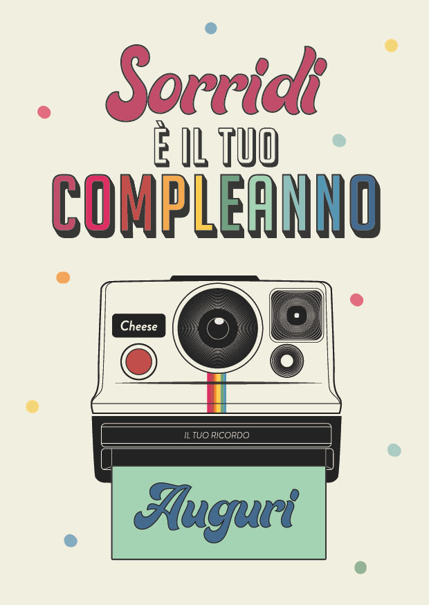 Biglietto pieghevole illustrato con busta formato grande