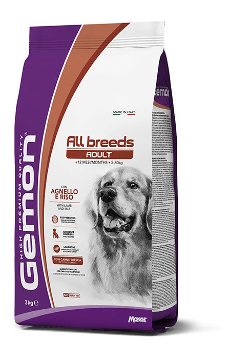 Gemon All Breeds Dog Adulto con agnello e riso 3Kg