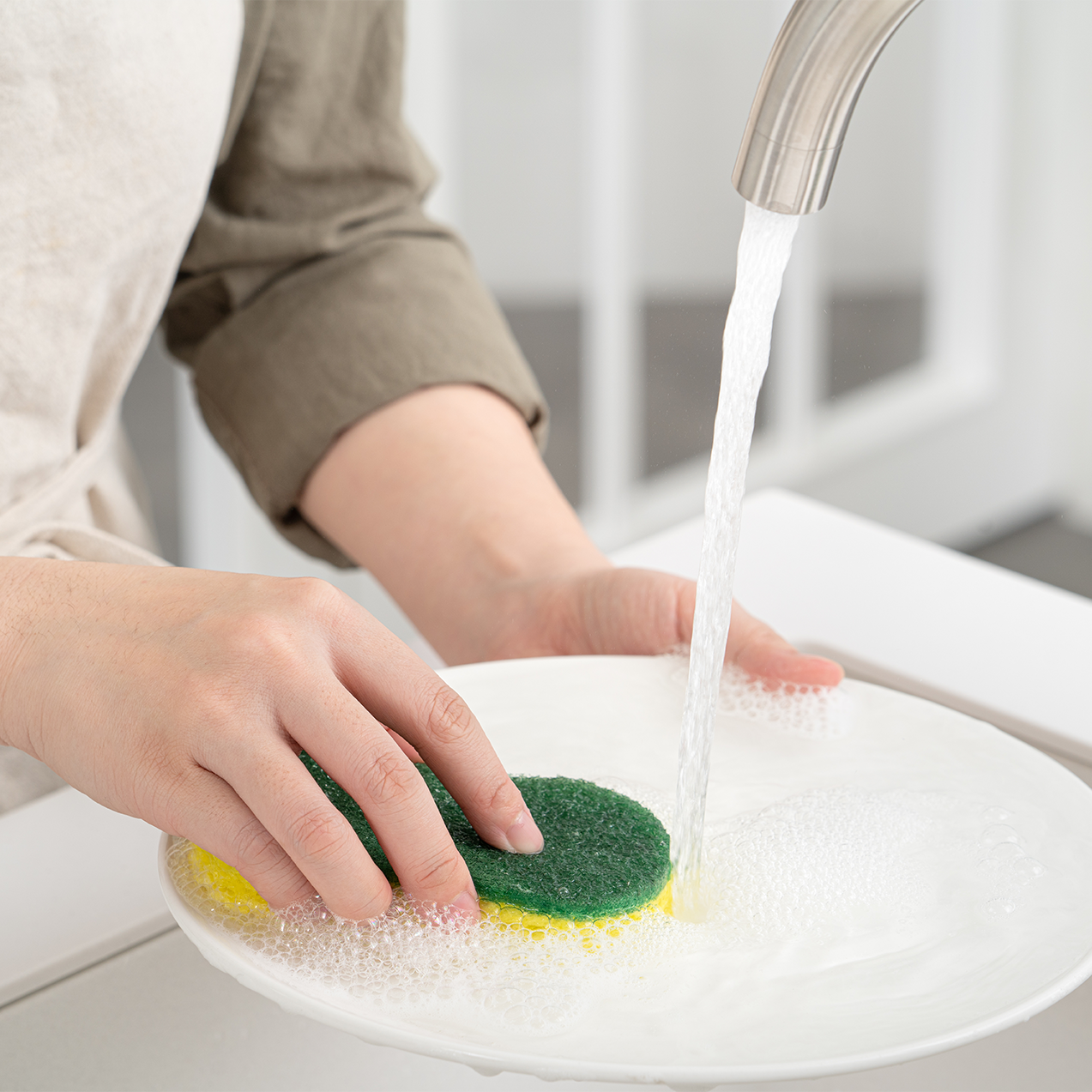 Detersivo Liquido a mano per piatti verde