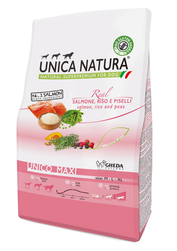 Unica Natura Salmone, Riso e Piselli - UNICO MAXI 2,5 kg