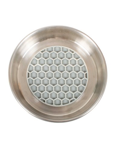 Ciotola bassa in acciaio inox con inserto in silicone