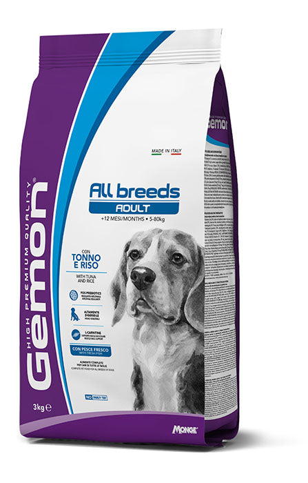 Gemon All Breeds Dog Adulto con tonno e riso 3Kg