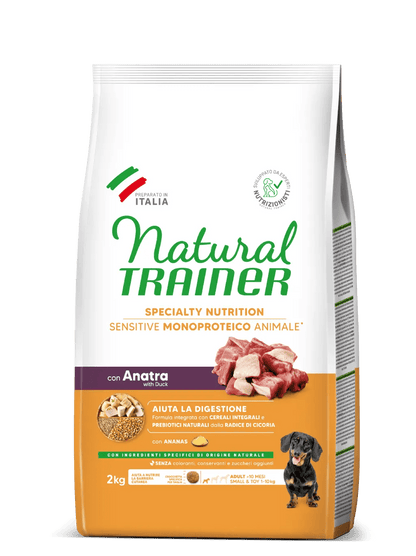 Natural trainer specialty nutrition sensitive monoproteico animale no gluten small & toy adult con coniglio 2 kg