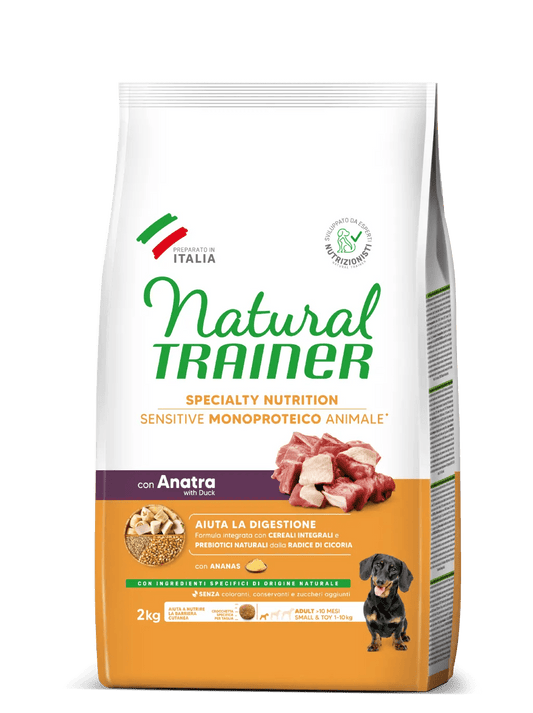 Natural trainer specialty nutrition sensitive monoproteico animale no gluten small & toy adult con coniglio 2 kg