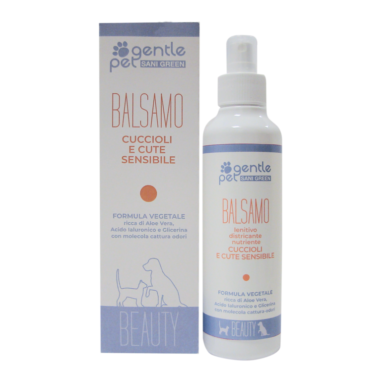 Balsamo lenitivo nutriente districante Cuccioli e cute sensibile Gentle Pet 250 ml