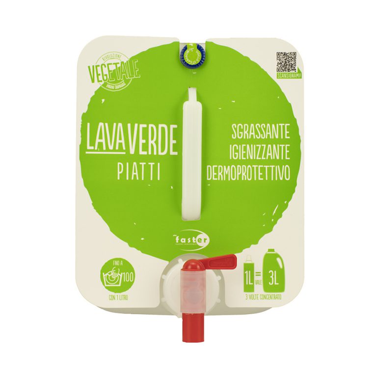Detersivo Liquido a mano per piatti verde