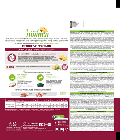 Natural Trainer sensitive no grain maiale e patate small & toy 800 gr