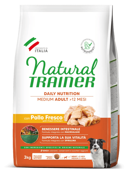 Natural Trainer daily nutrition medium adult con pollo 3 kg