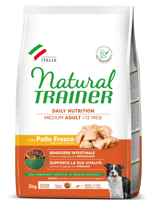 Natural Trainer daily nutrition medium adult con pollo 3 kg