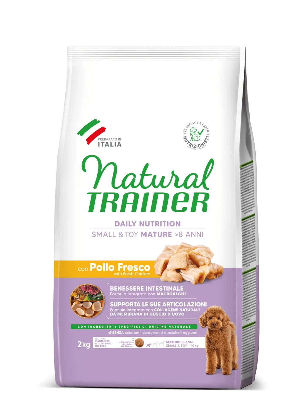 Natural Trainer daily nutrition small & toy mature con pollo fresco 2 kg