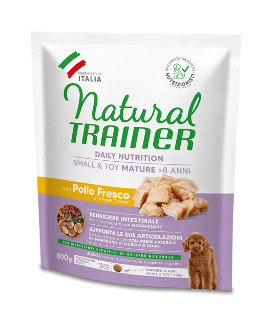 Natural Trainer daily nutrition small & toy mature con pollo fresco 800 gr