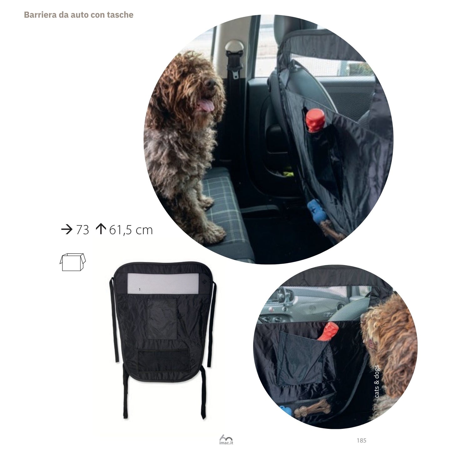 Barriera da auto con tasche 70x60cm