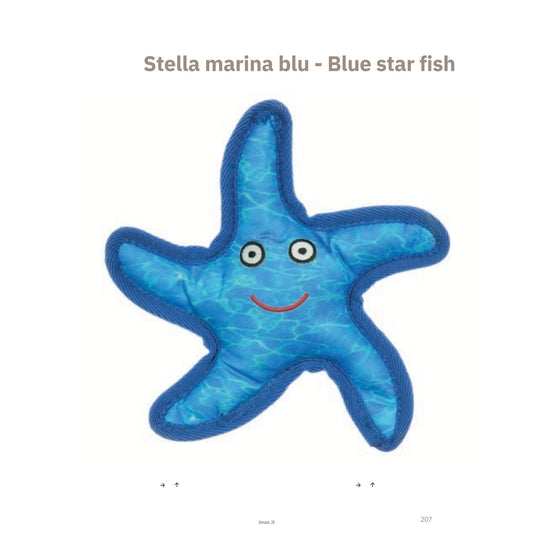 Stella marina blu polyestere e tpr 18x18cm