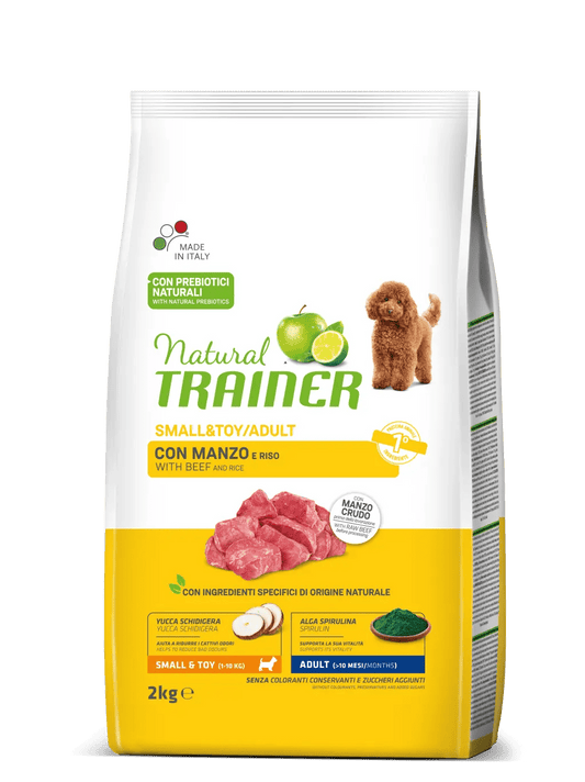 Natural Trainer daily nutrition small & toy adult con manzo 2 kg