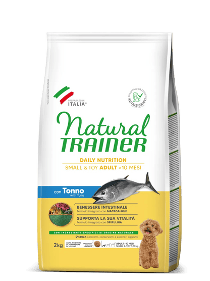 Natural Trainer daily nutrition small & toy adult con tonno 2 kg