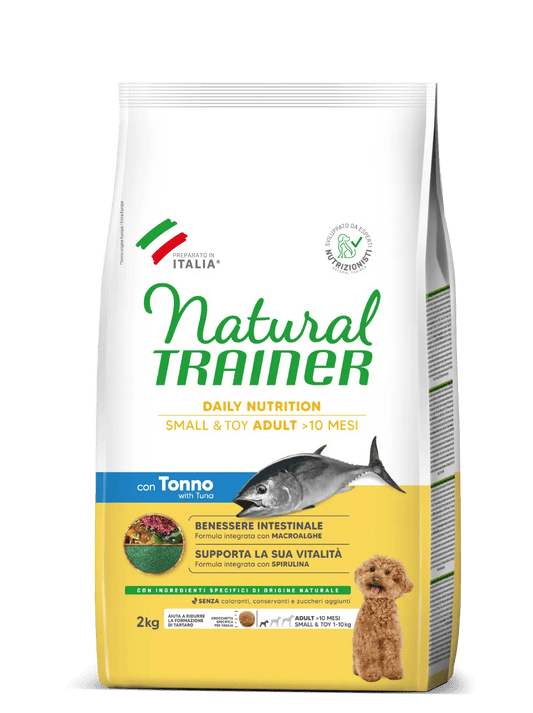 Natural Trainer daily nutrition small & toy adult con tonno 2 kg