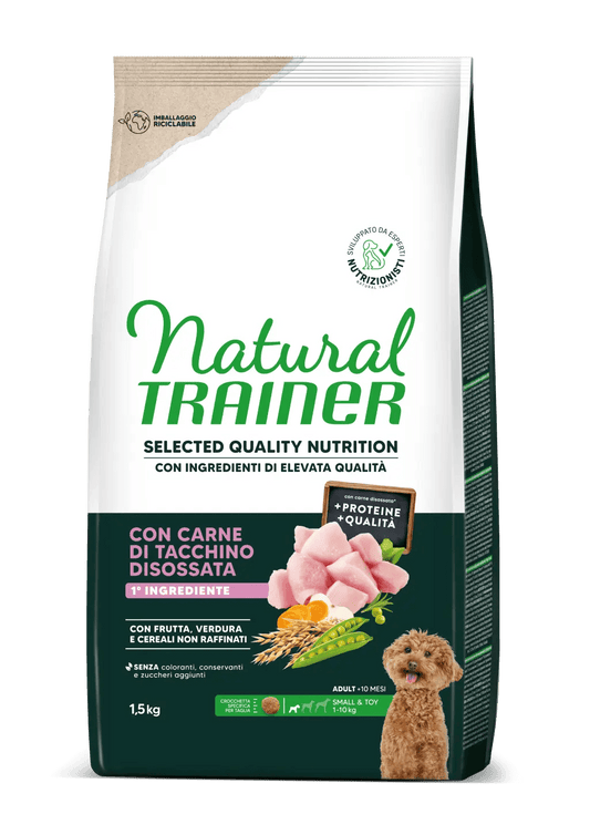 Natural Trainer selected quality nutrition adult mini con carne di tacchino disossata 1,5 kg