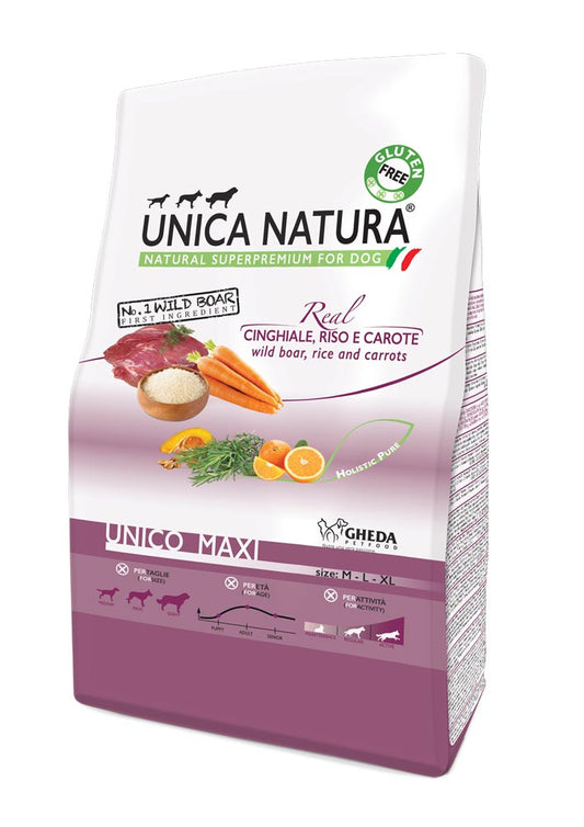 Unica Natura Cinghiale, Riso e Carote - UNICO MAXI 2,5 kg